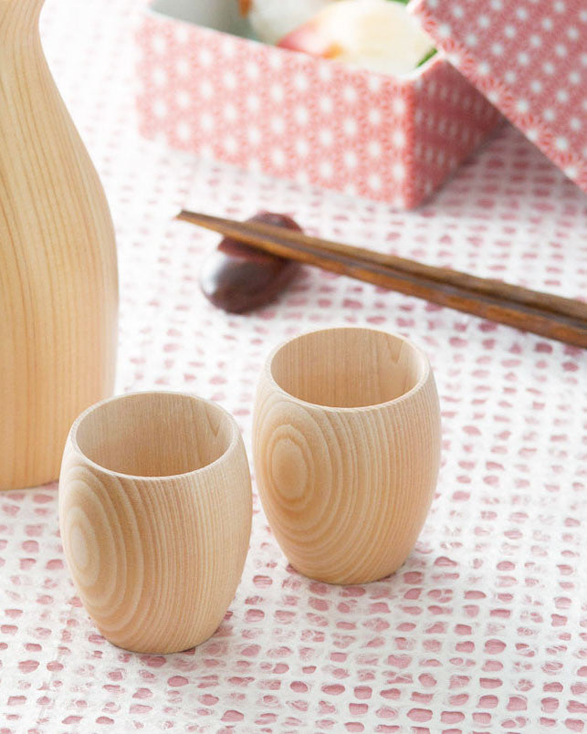 Round sake cup, set of 2